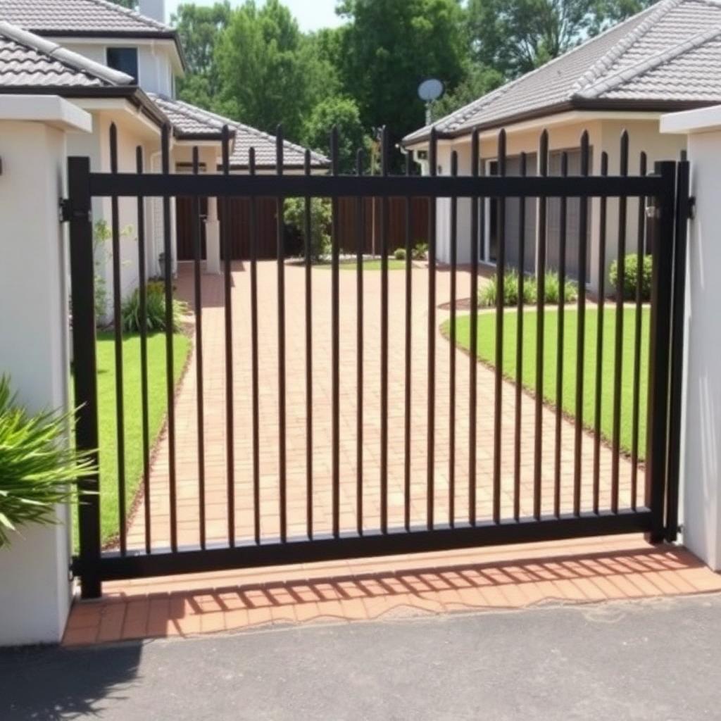 Custom steel security gate installed at a Durban home